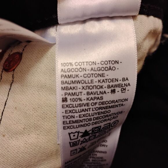 Levi's 501 jeans mens 33x34 black denim button fly straight leg original fit - Picture 8 of 12